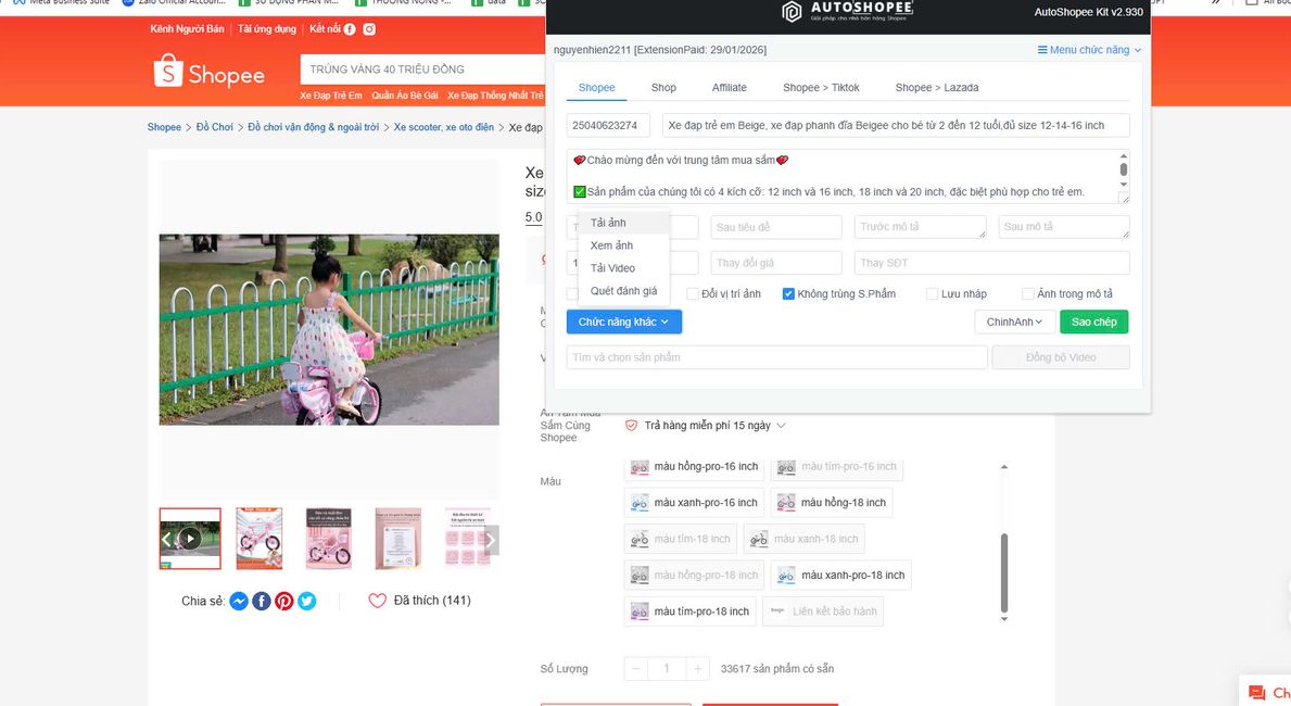 Sao chép sản phẩm chỉ với 1 click